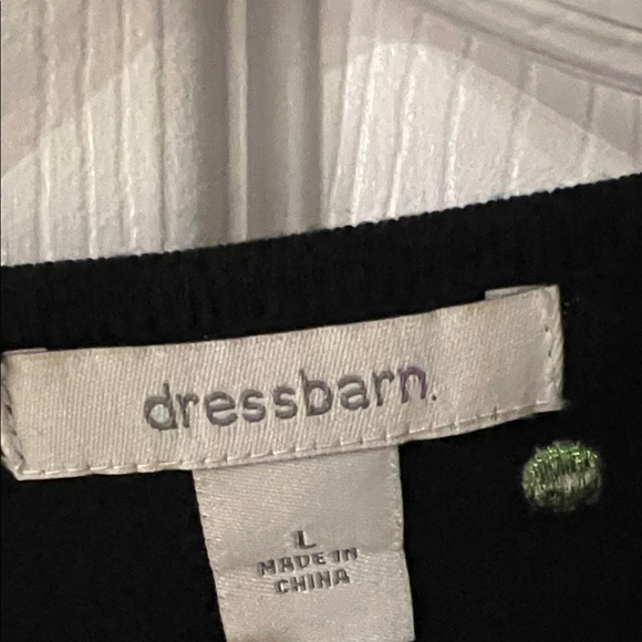 Dress Barn Black Cardigan with Multicolor Dots - Picture 2 of 5